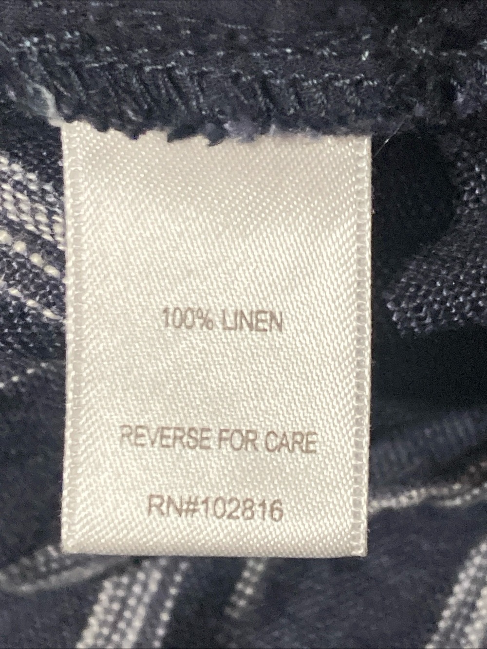 Garnet Hill Navy and White Stripe Button-Front linen A-Line Skirt size 8 - Picture 5 of 6